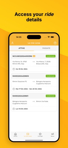 Shuttle Italy Airport iPhone screenshot