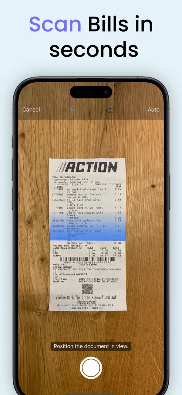 Screenshot #1 pour Billify: Scan your bills