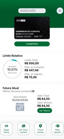 Cartão Bandcard screenshot
