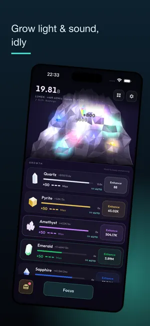 Glowve: Idle Healing Music screenshot 1