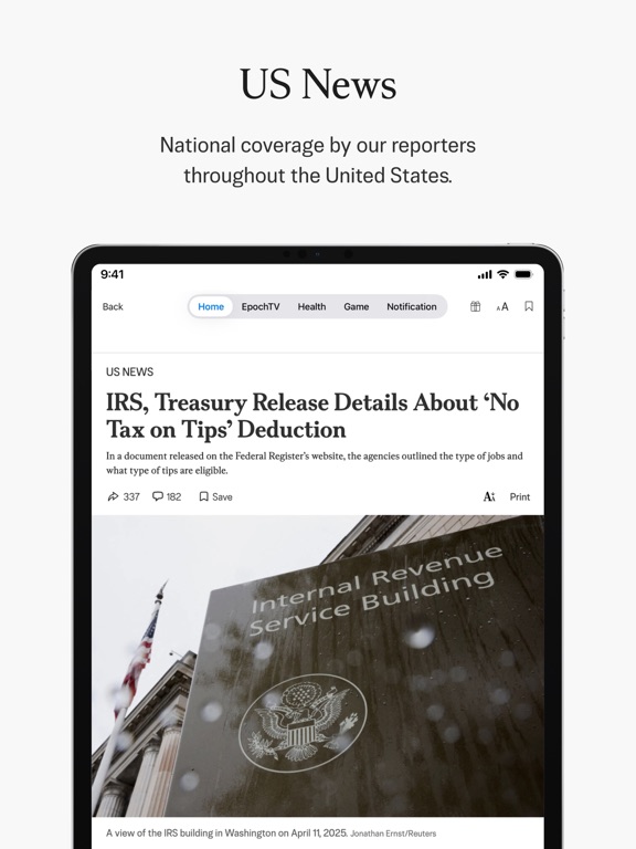 Epoch Times: Live & Breaking iPad screenshot 1