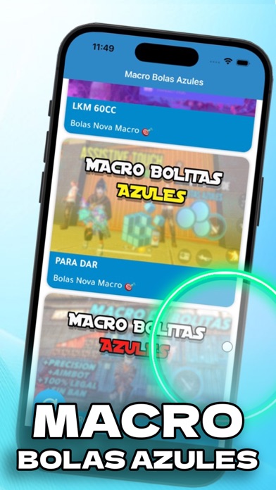 Macro Bolas Azules Screenshot