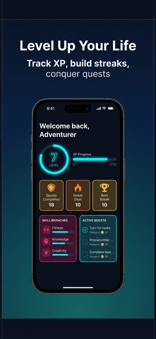 QuestFlow: Life Gamified Screenshot 1 of 5