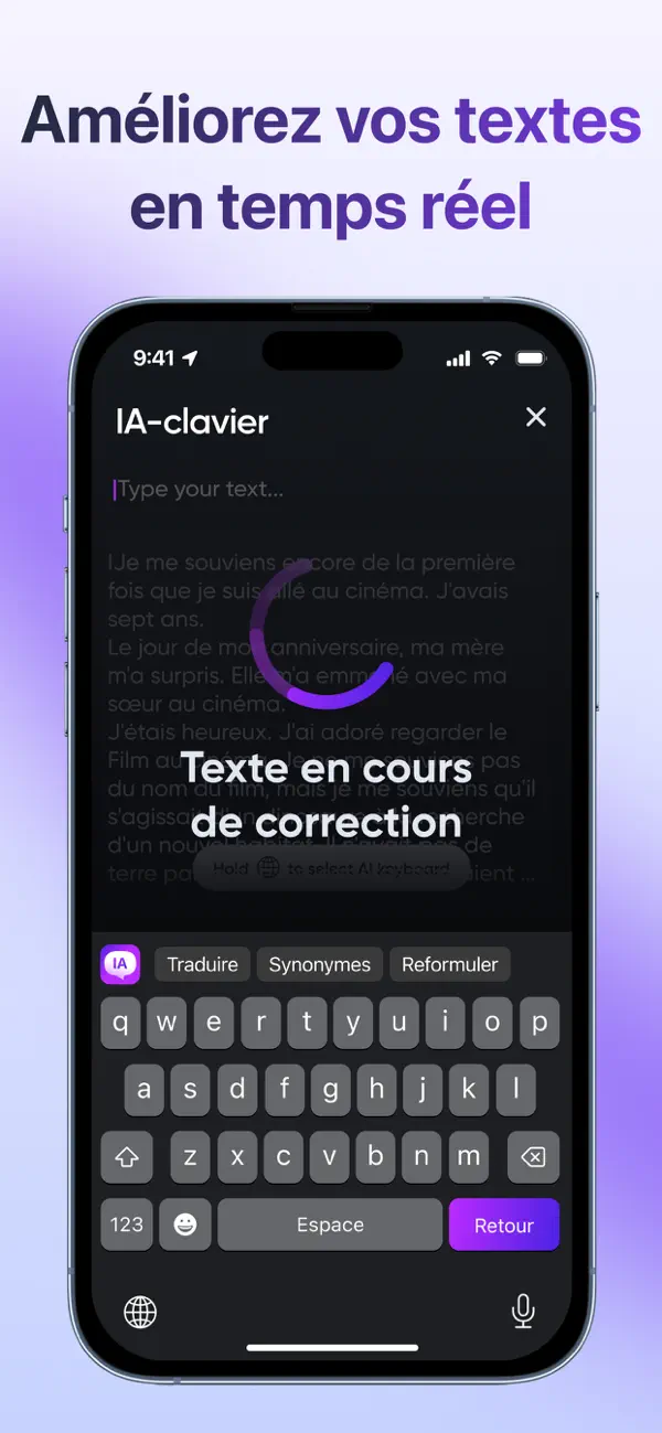 Screenshot #3 pour Clavier IA Francais - Ecriture