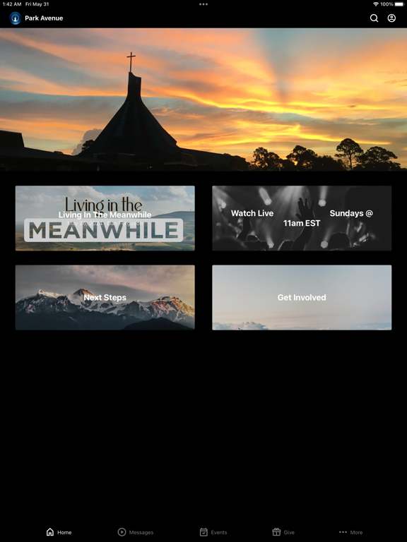 Park Avenue Baptist Church iPad screenshot 1 - Education app
