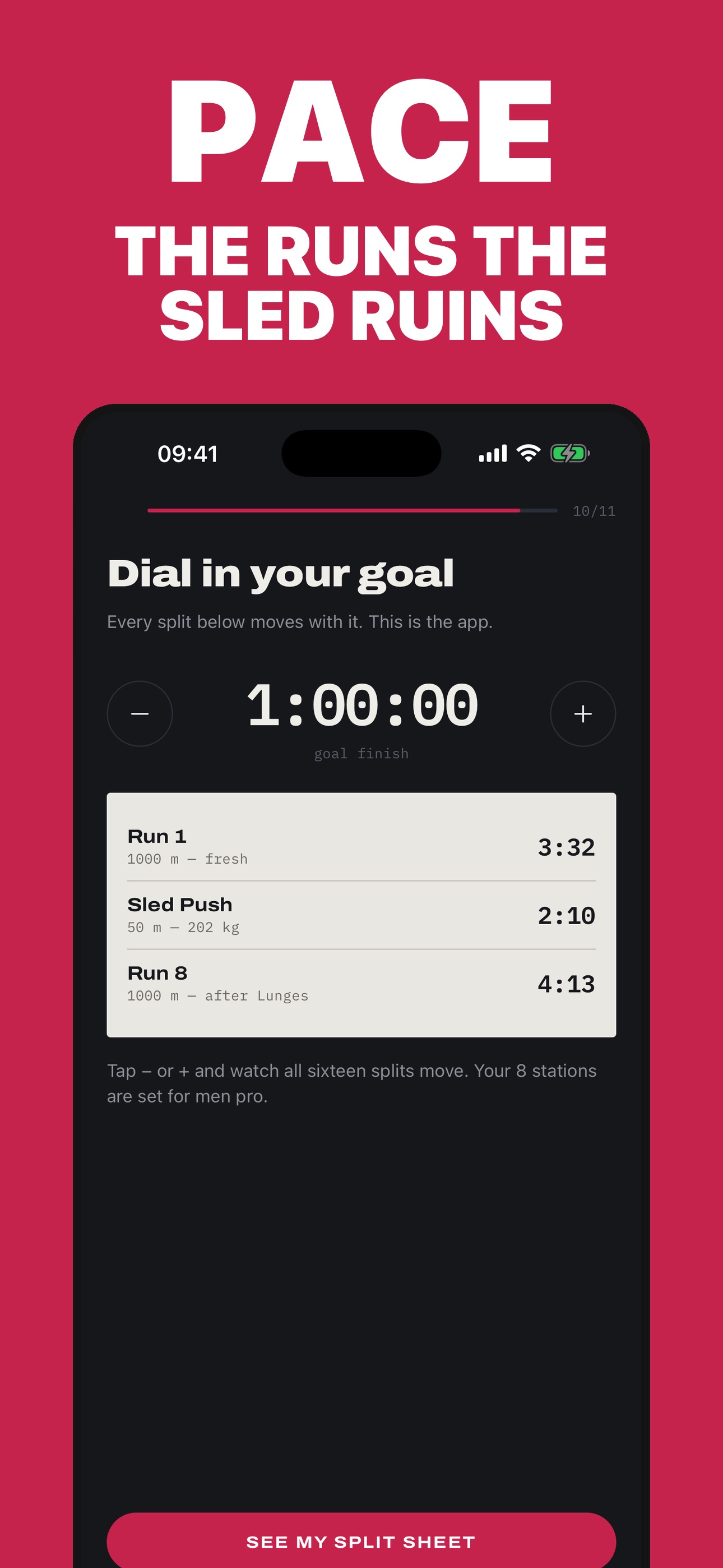 Screenshot 2 of Split Planner for HYROX