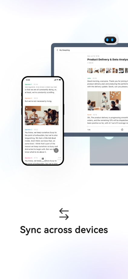 Deepting AI Transcribe Summary App Store screenshot 10