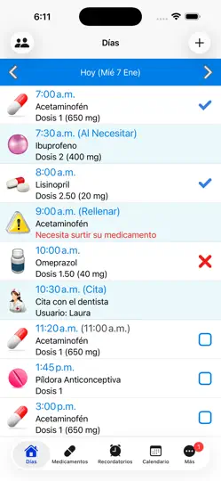 Captura de pantalla de Recordatorio De Medicamentos en iPhone 1