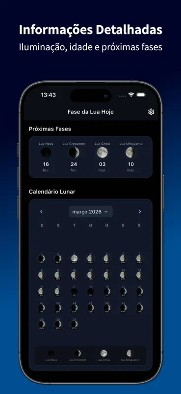 Fase da Lua Hoje screenshot 4 of 5