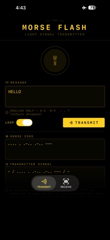 MorseFlash: Light Signals Screenshot 1 of 2