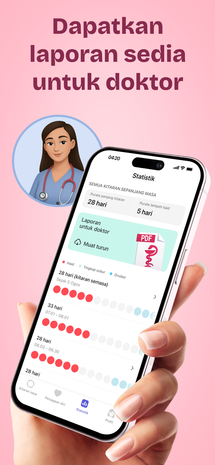 Clover: Kitaran Haid・Kalendar screenshot 5