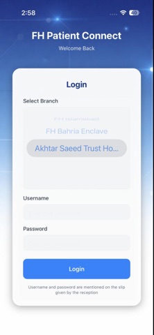 FH Patient Connect iPhone screenshot