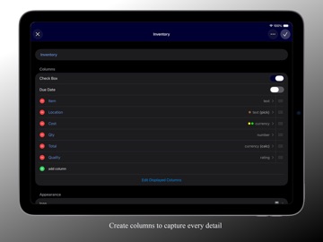 Infinity Lists iPad screenshot