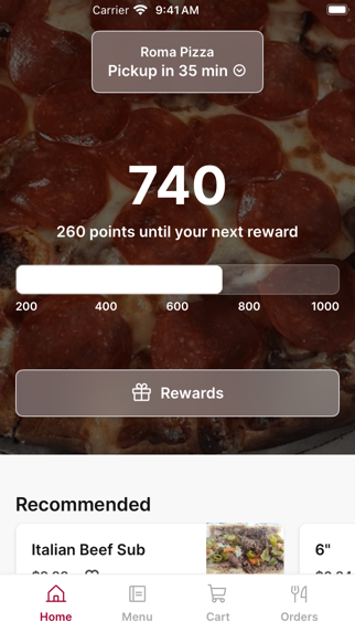 Roma Pizza MI iPhone screenshot 1 - Food & Drink app