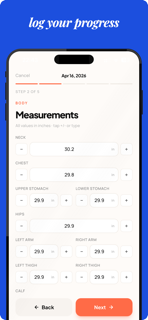 Tapeline: Body Measurement Log screenshot 2