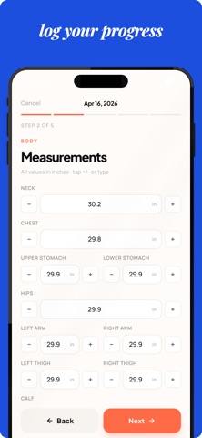 Tapeline: Body Measurement Log screenshot