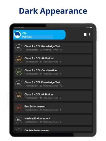 Kansas CDL Prep Test iPad screenshot