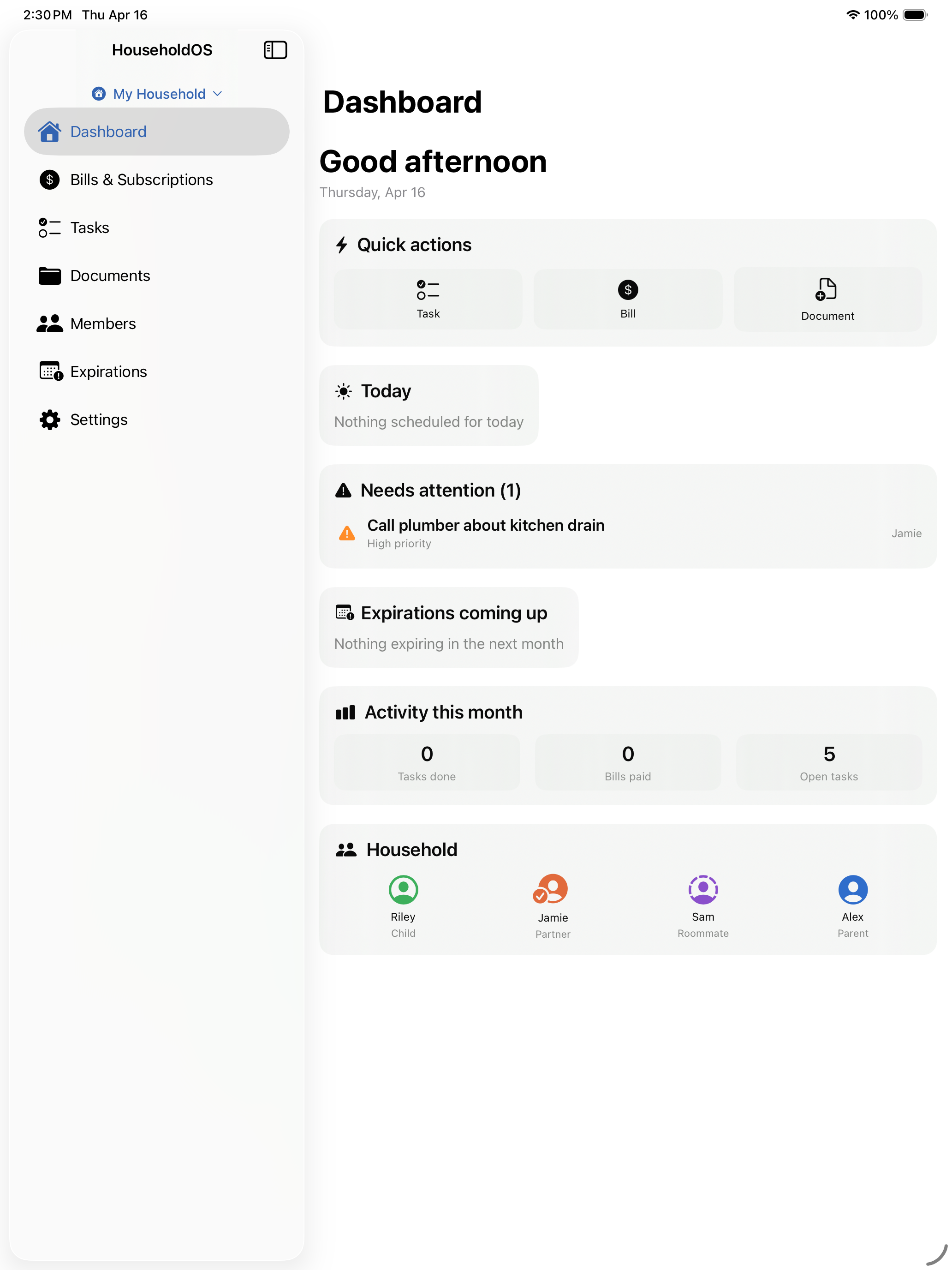HouseholdOS screenshot 6