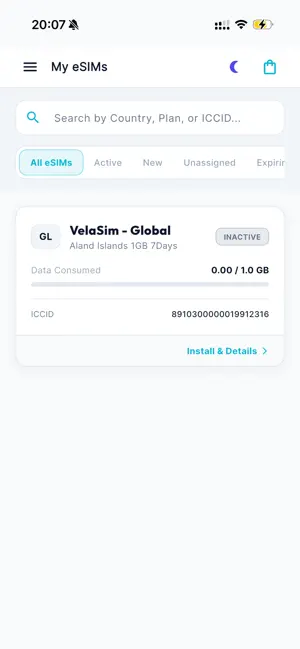 VelaSim - Global eSIM Data screenshot 4