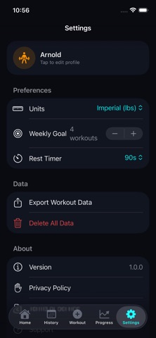 WorkJournal - Gym Tracker Screenshot 8 of 10