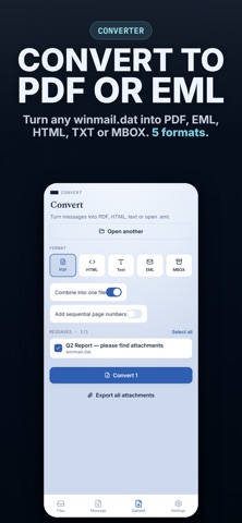 Winmail.dat Opener · Viewer screenshot