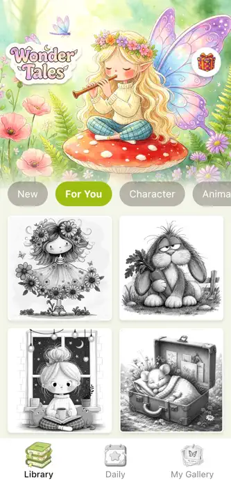 Wonder Tales Coloring Book screenshot 1