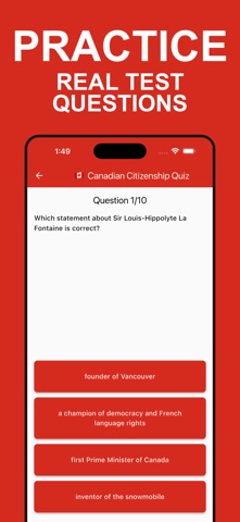 Canada Citizenship Test 2027 Screenshot 2 of 5