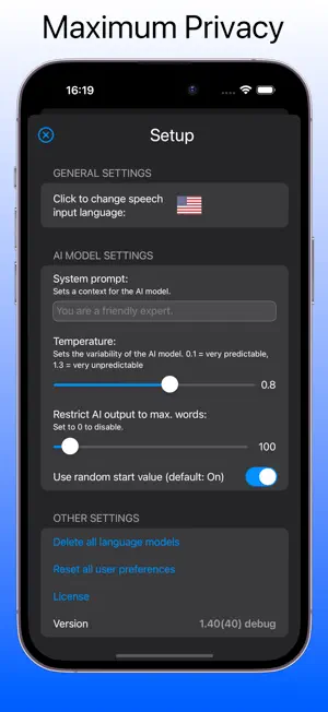 Offline, Secure LLM Chatbot AI screenshot 3