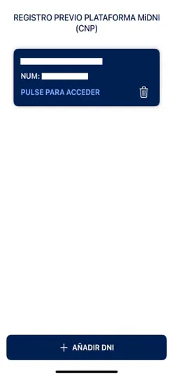 Captura de pantalla de DNI DIGITAL (DNIe) en iPhone 3