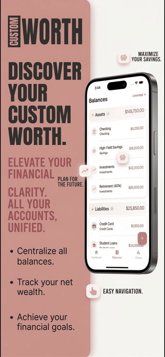 CustomWorth: Net Worth Screenshot 2 of 3