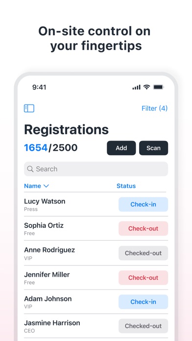 Screenshot 1 of Eventpack On-Site App