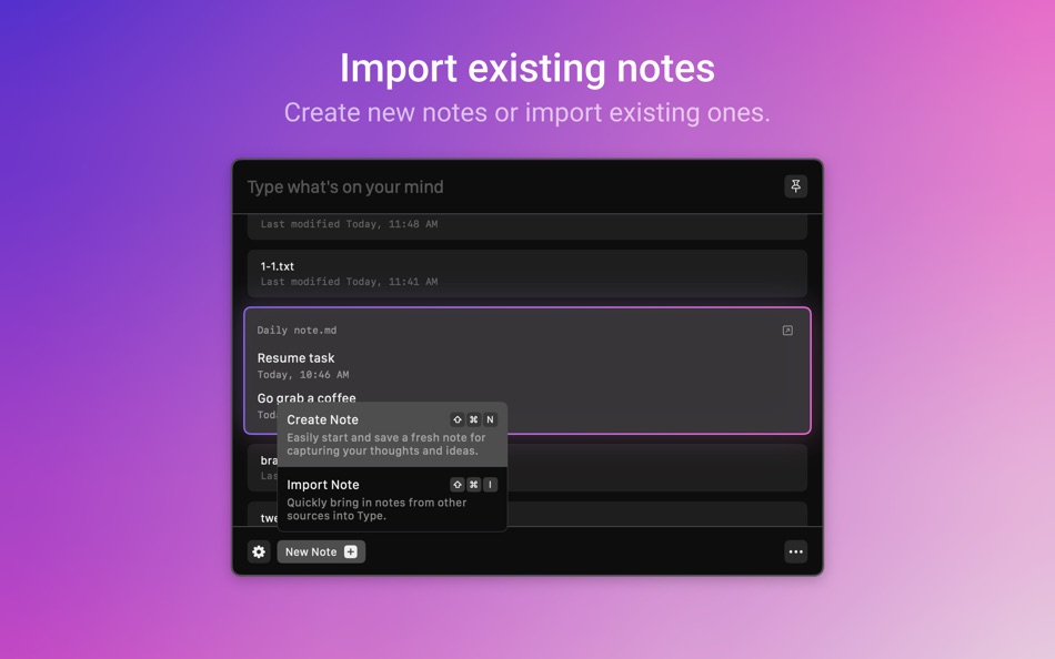 #6. Quick Note Taking – Type (macOS) 来自: Papercones Inc.
