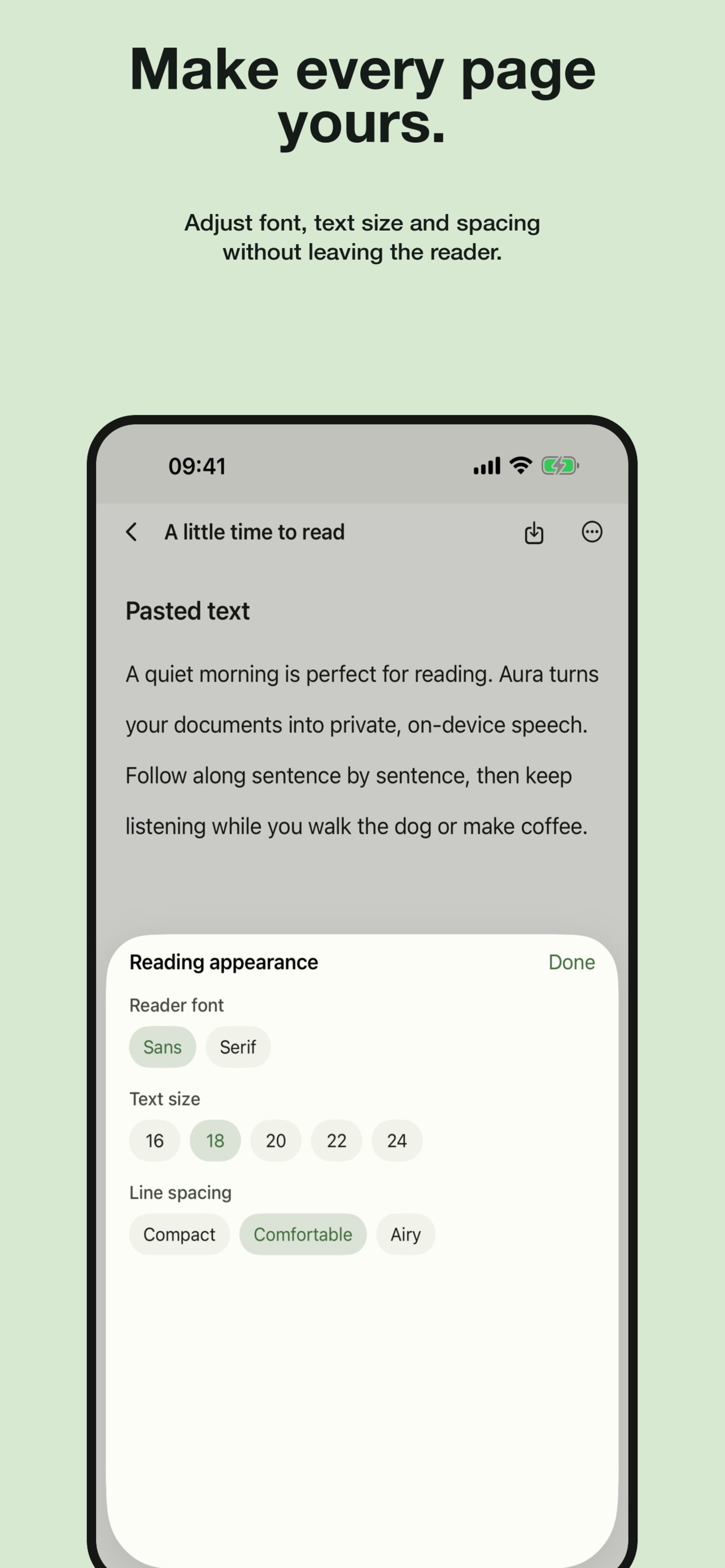 Screenshot 3 of Aura: Text to Speech Reader