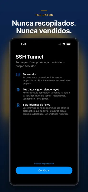 SSH Tunnel: VPN y proxy SOCKS5 screenshot 8 of 8