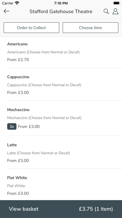 Gatehouse Café & Theatre Bar Screenshot