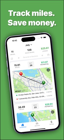 MileMate Mileage Tracker Screenshot 1 of 4