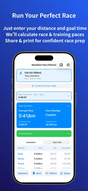Marathon Pace Planner screenshot 1