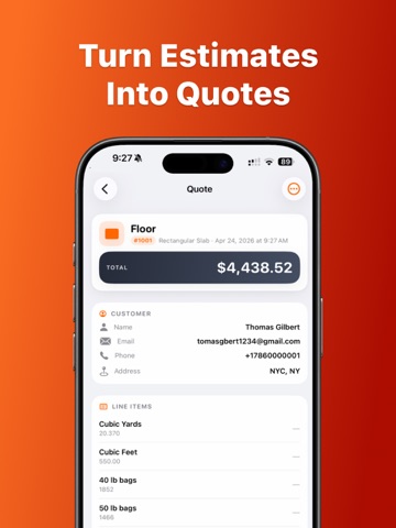 Easy Concrete Calculator Pro iPad screenshot