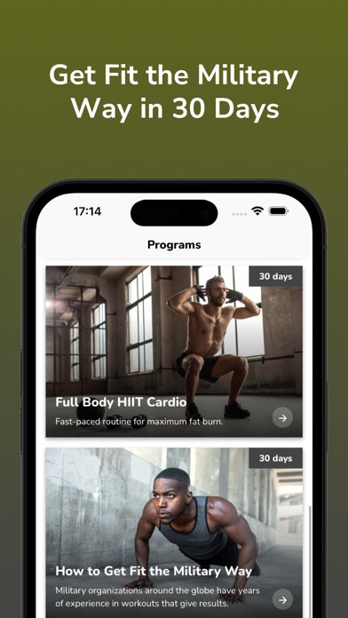Military Style Fitness Workout Screenshot
