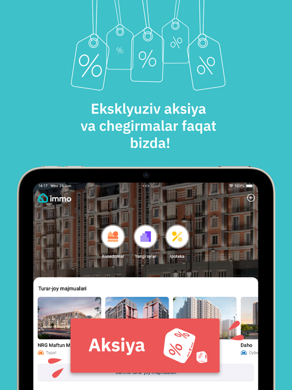 immo.uz — поиск недвижимости iPad screenshot 2 - Shopping app
