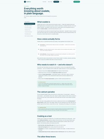 OxalWise — Oxalate Tracker iPad screenshot