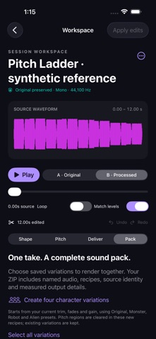 Voxbend のスクリーンショット