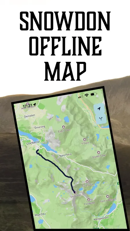Mount Snowdon Offline Map screenshot 1 of 3