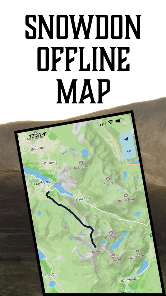 #1. Mount Snowdon Offline Map (iOS) Podle: Jack Dearlove