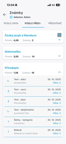 Bakaláři OnLine iPhone screenshot