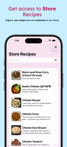 Time2Curry - Your Recipe Book iPhone screenshot