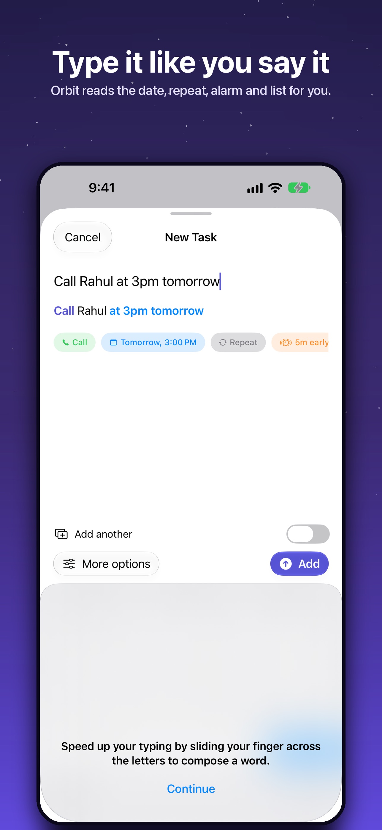 Screenshot 4 of Orbit: Tasks, Alarms & Vault