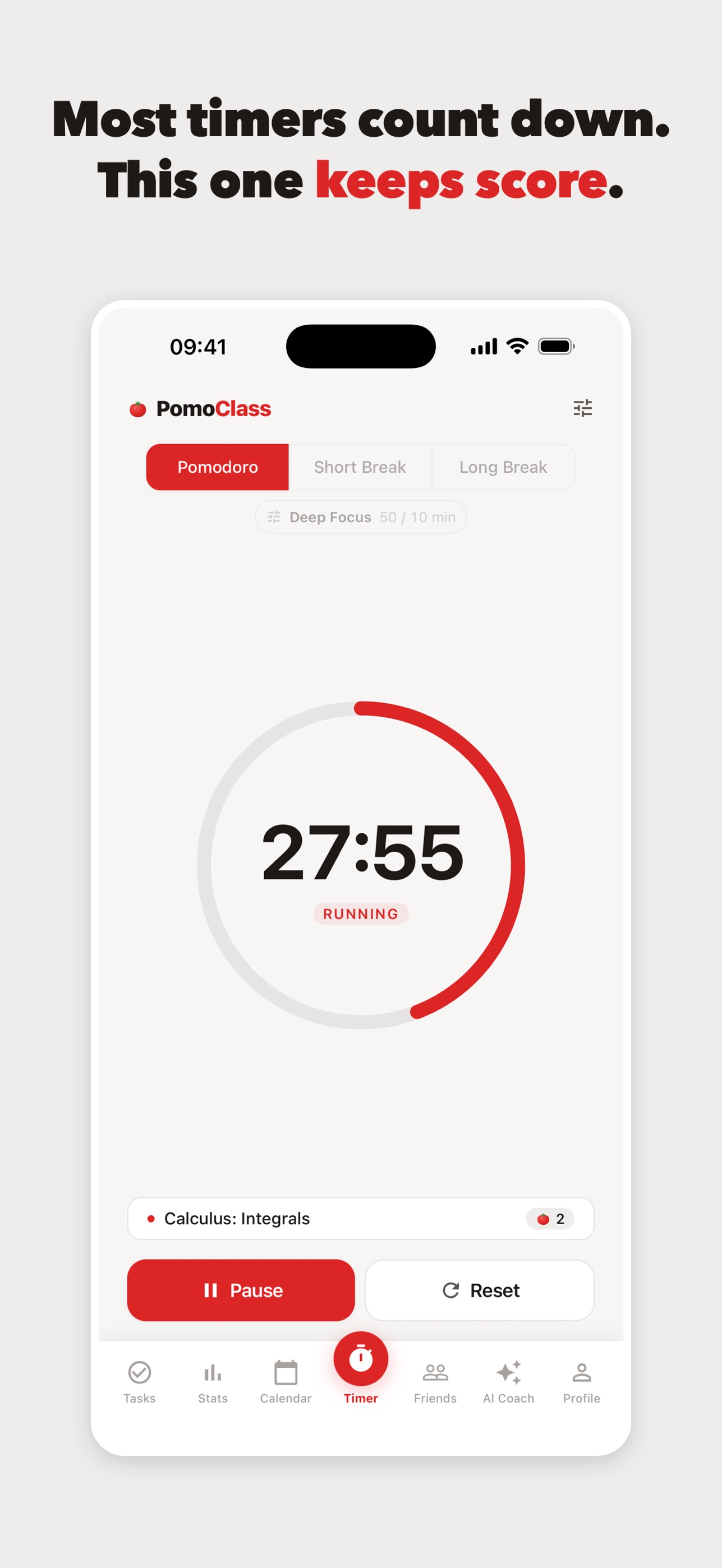 Screenshot 1 of PomoClass: Focus Timer