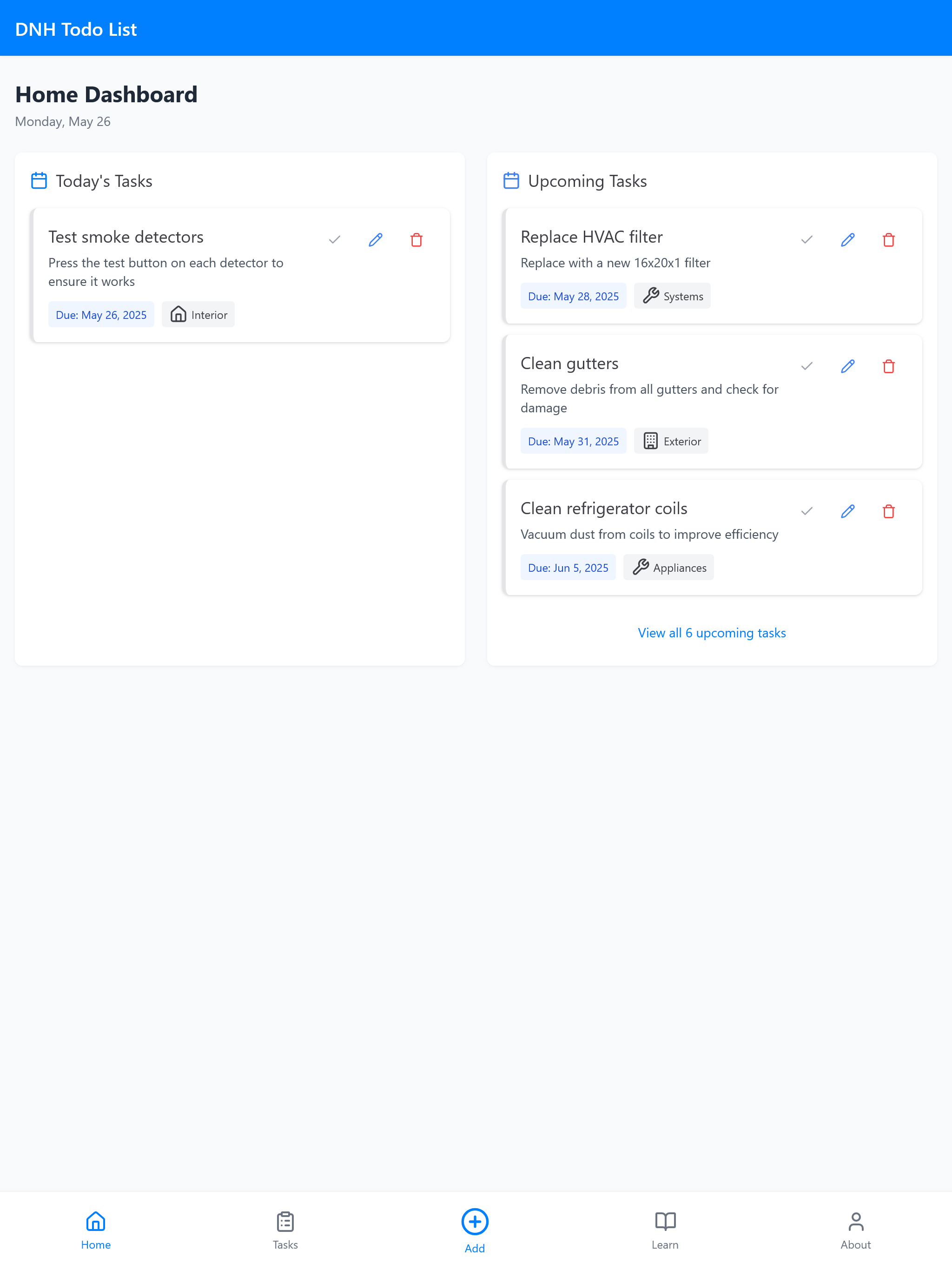 Home To-Do List & Inspection