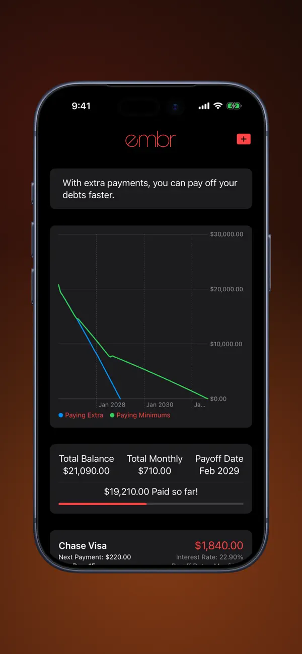 Screenshot #1 pour Embr - Burn Your Debts